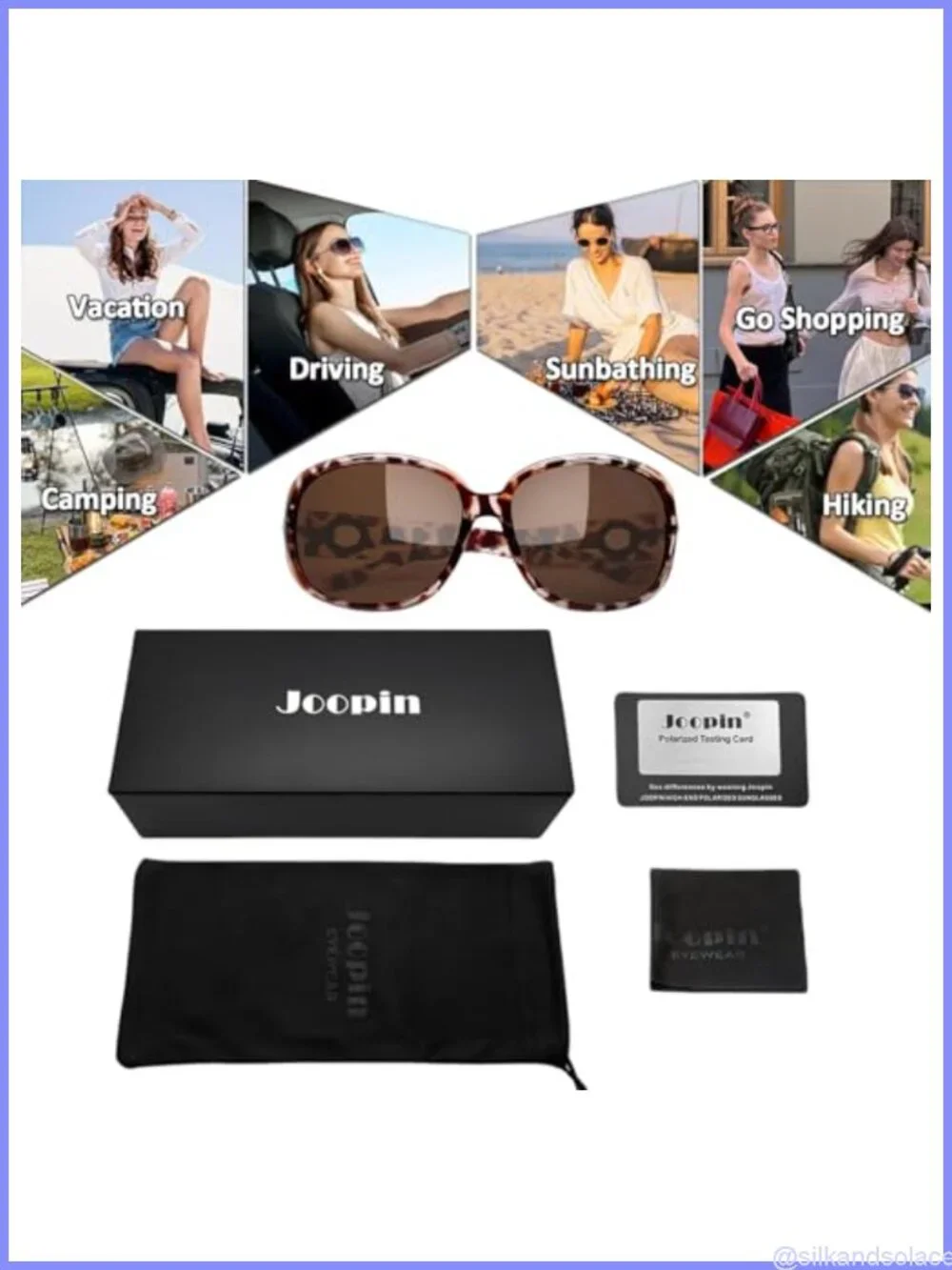 Oversized Rectangle Polarized Sunglasses UV400 Protection Retro Wrap Around
